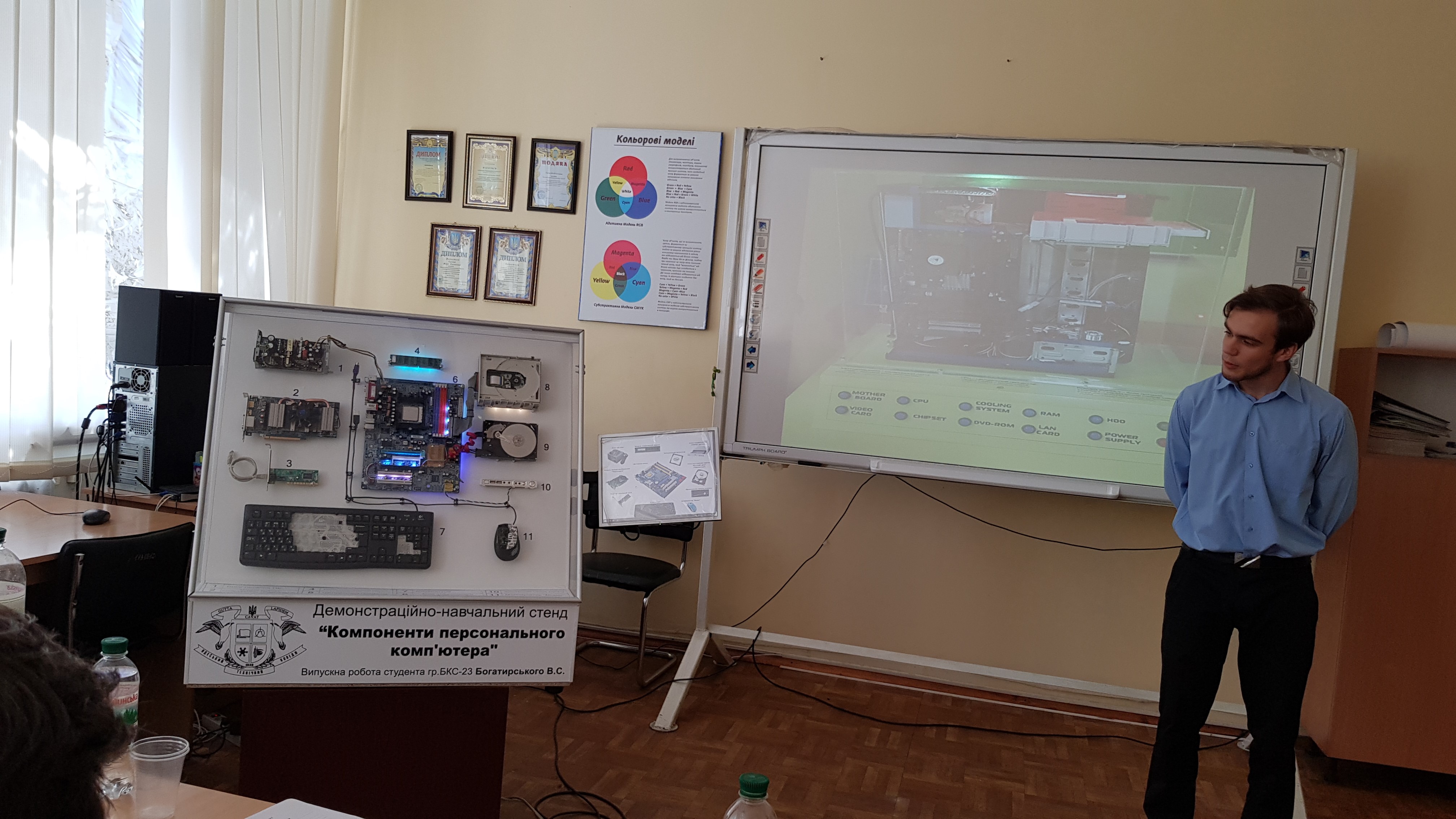 Студент під час здачі дипломного проекту