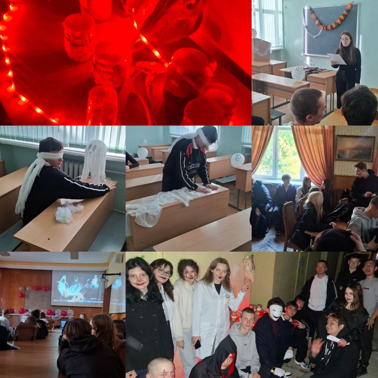 Students take part in the quest “Halloween in the Corridors. Mystical Secrets”