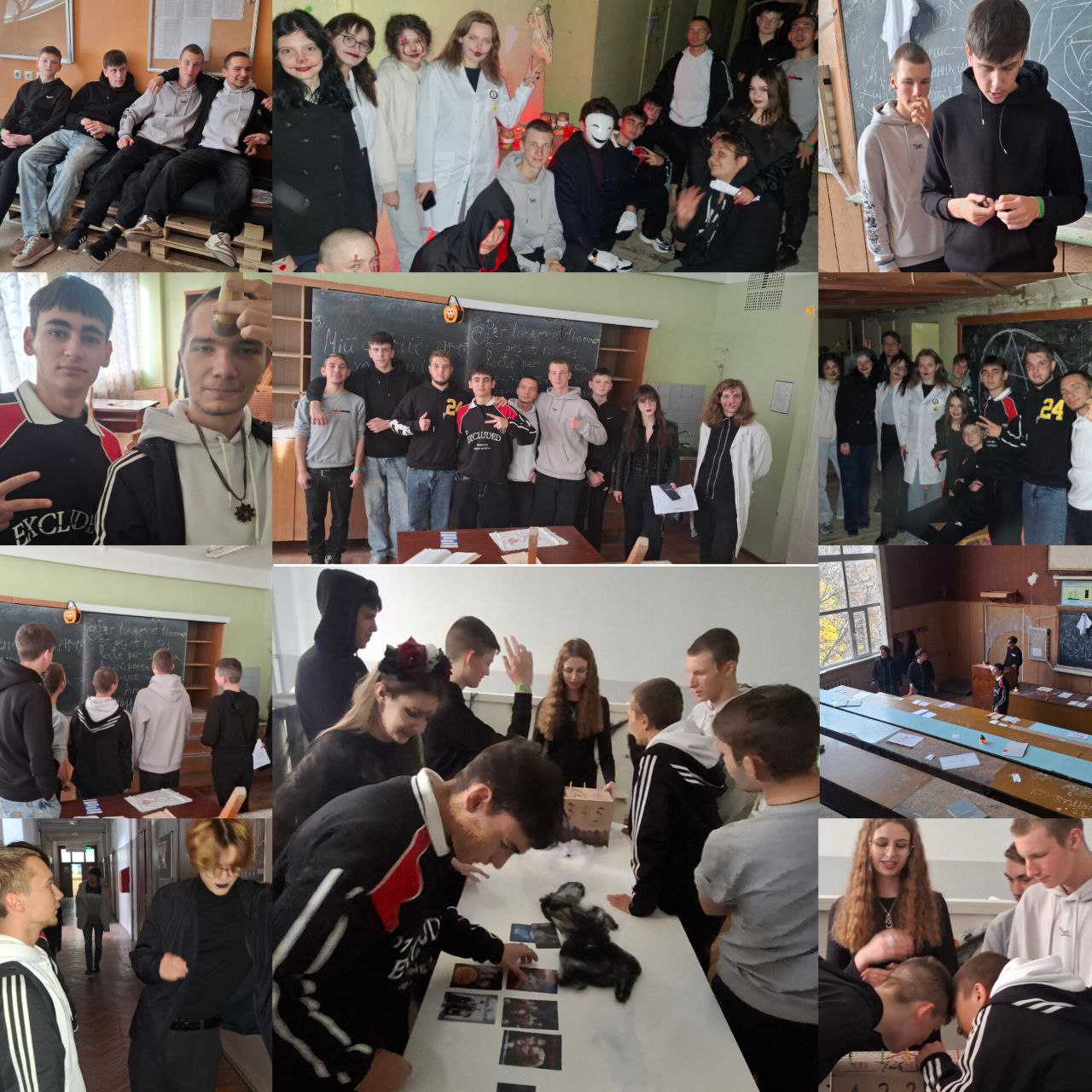 Students take part in the quest “Halloween in the Corridors. Mystical Secrets”